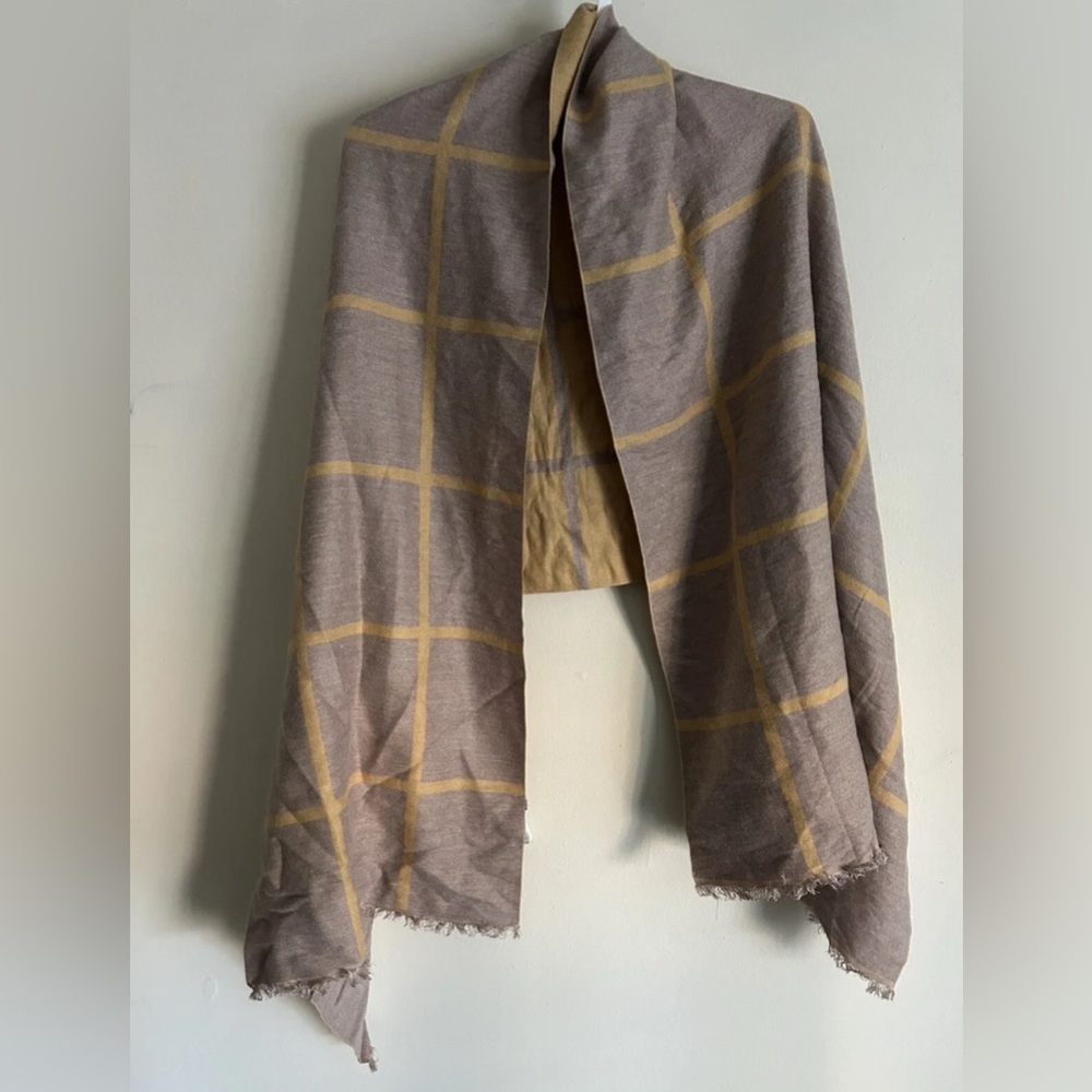 Women’s Thick Plaid Scarf 100% VELVET - Picture 2 of 4